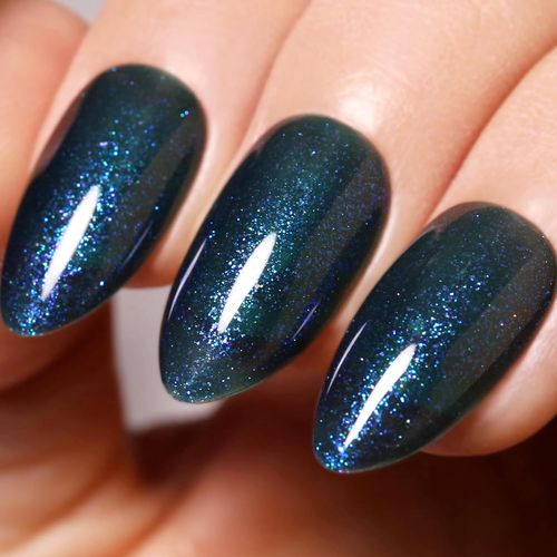 Shiba-Vernis Semi Permanent Pailleté, 15ml Bleu Foncé Pailleté Vernis Gel Uv Semi Permanent Uv Led Soak Off Gel Nail Polish French[1 