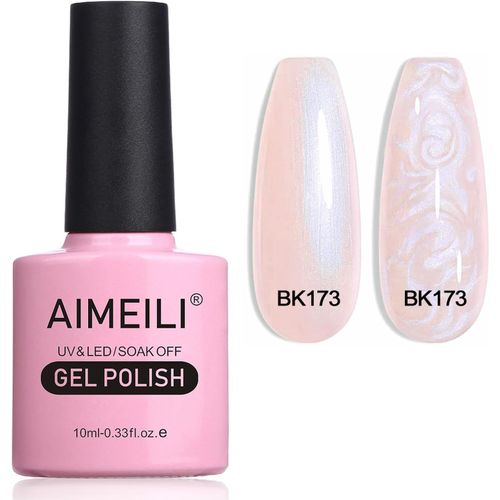 Shiba-Vernis À Ongles Brillant Perle Gel, Nacré Avec Fil Shell Glitter Gel Vernis Semi Permanent Soak Off Uv Led Gel Nail Polish -[8 