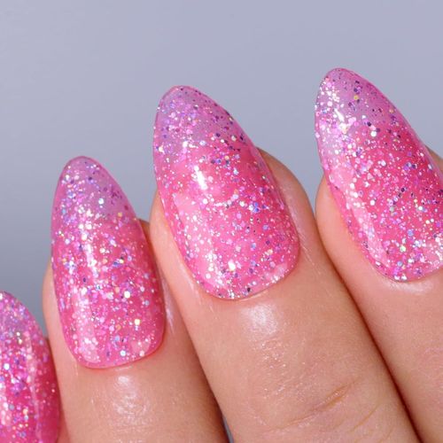 Shiba-Vernis Semi Permanent Pailleté, 15ml Rose Vif Pailleté Vernis Gel Uv Semi Permanent Uv Led Soak Off Gel Nail Polish French V[1 