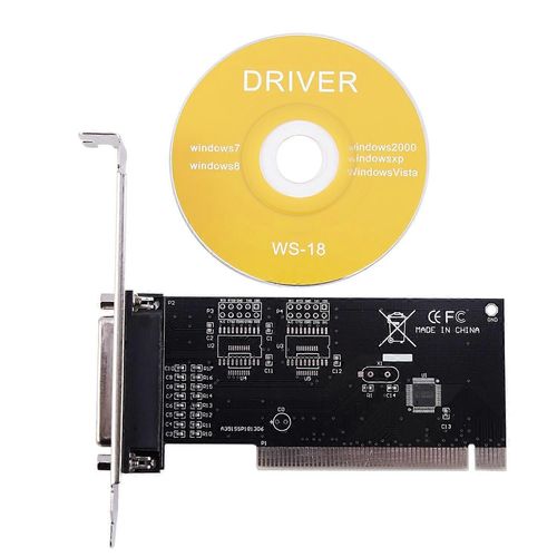 Carte d¿extension PCI Adaptateur 25 broches parallèle Pci vers parallèle Db25 Carte contrôleur de port d¿imprimante