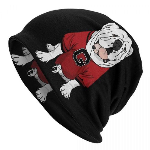 Anglais Bulldog Beanie Cap Unisexe Hiver Bonnet Chaud Homme Chapeau Tricoté Ski En Plein Air British Dog Painting Skullies Beanies Chapeaux