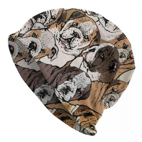 Uga Anglais Bulldog Bonnet Chapeau Tricot Chapeau Hommes Femmes Mode Unisexe Hiver Chaud Skullies Bonnets Casquettes
