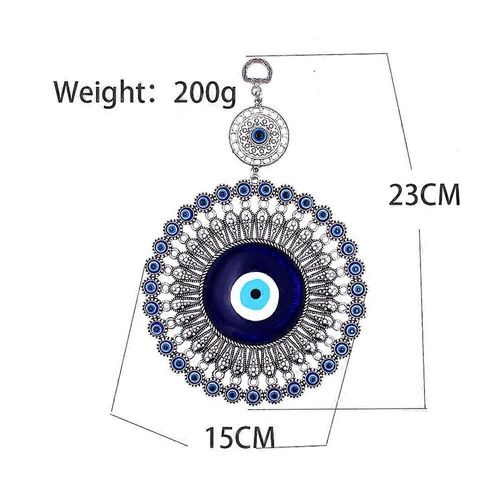 Amulette Oeil de Verre Turc Fer à Cheval Avec Ruban d¿Éléphant Mur Ethnique Suspendu Pendentifs Chanceux Vent Carillons Maison Voiture Décoration Cadeau