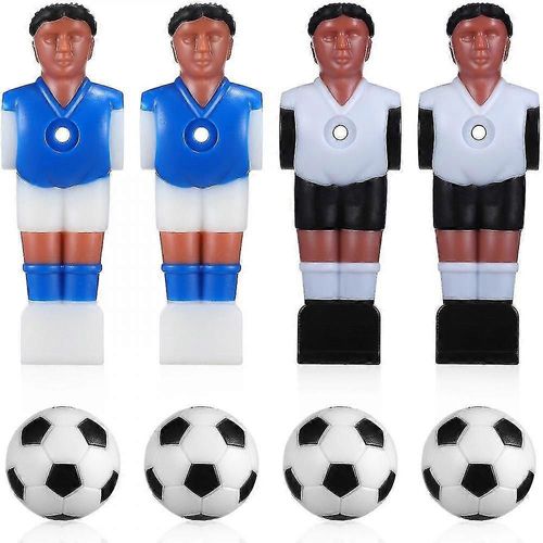 4 Pcs Joueurs De Remplacement De Baby-foot Joueurs De Football De Table Figurines Avec Boules De Table De Baby-foot EVH