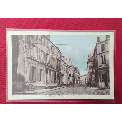 Carte Postale Ancienne - Rozay En Brie : Rue De Paris