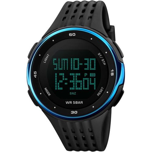 Ytseazn-Mixte Multifonctionnel Montres Bracelet De Homme Et Femme Outdoor Militaires 50m Étanche Sport Digitale Plastique Montre Et Caoutchouc Ruban Led Temps Double Alarme