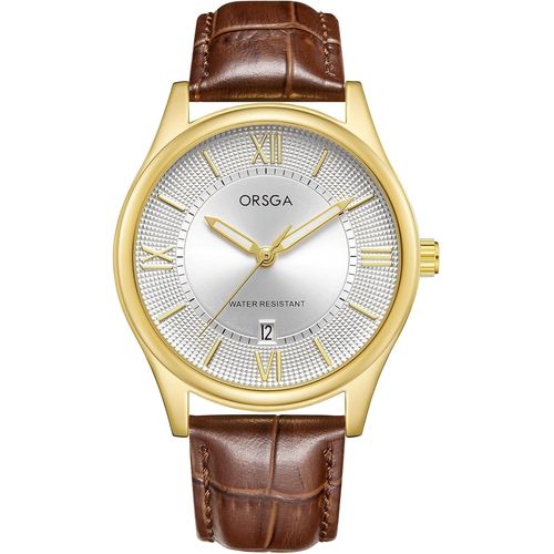 Ytseazn-Montre Homme Bracelet Cuir/Acier Vintage Analogique Montre Avec Date Etanche Quartz Montre Pour Homme Cadeau