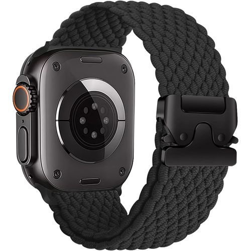 Ytseazn-Bracelet Tressé Pour Apple Watch-40 Mm,44 Mm,45 Mm,46 Mm,41 Mm,42 Mm,38 Mm,49 Mm-Bracelet Élastique En Nylon Parachute Pour Iwatch Séries 10,9,8,7,6,5,4,3,Se Ultra/2