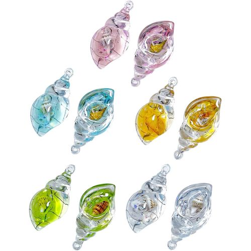 Ytseazn-10pcs Pendentifs Conque En Résine Coloré,Pendentif Diy,Pendentifs En Coquillage,Pendentifs Breloques,Porte-Clés Collier Charme Mignon Bracelet Accessoires,Pour La Fabrication De Bijoux