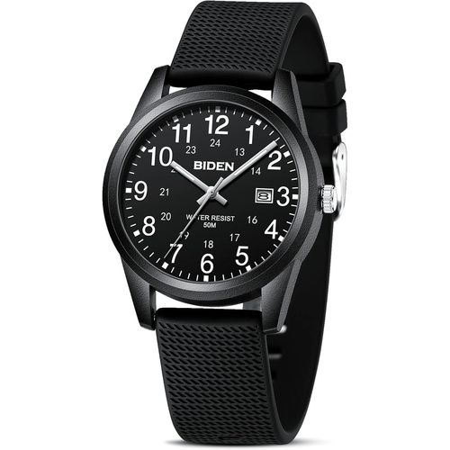 Ytseazn-Montres Analogiques Pour Hommes Montres De Terrain Étanches 30m Avec Bracelets En Silicone Pour Hommes Montres Militaires Simples Et Légères Avec Date