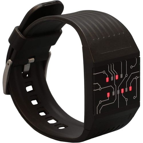 Ytseazn-7235 Unisexe Montre Binaire Pour Les Professionnels Affichage Numérique Led Avec Baracelet En Plastique