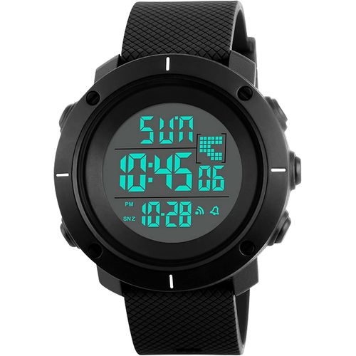 Ytseazn-Homme Montre Sport Digital,50m Etanch Militaire Montre Chronomètre With Led Lumière,Alarme Calendrier Numerique Mode Grand Cadran Date Avec Bande De Silicone Noir
