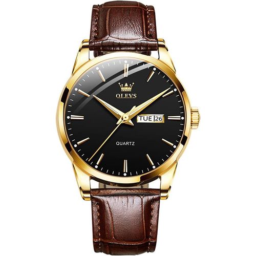 Ytseazn-Montres En Cuir Pour Homme-Montre Analogique À Quartz En Acier Inoxydable-Montre Classique Pour Homme-Étanche-Lumineuse-Jour Et Date