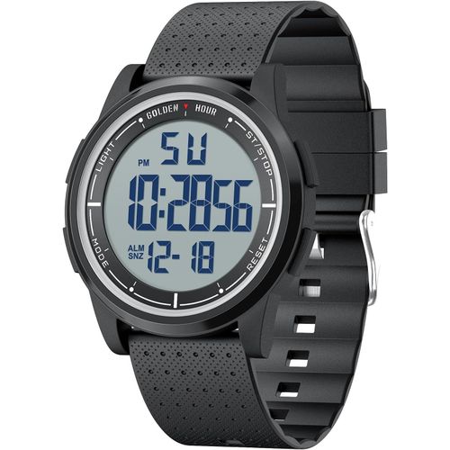 Ytseazn-Montre Homme & Femme 5atm Bracelet Digitale Étanche,Montre-Bracelet En Caoutchouc À Affichage Grand Angle Ultra-Mince Pour Garçons Et Filles