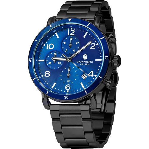 Ytseazn-Montres Pour Hommes Chronographe Montre Analogique Montres Pour Hommes Montres Étanches Quartz Date Montres Pour Hommes En Acier Inoxydable Casual Luxe Cadeaux Pour Les Hommes