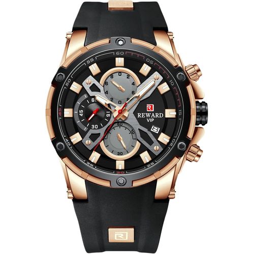 Ytseazn-Classique Montre Homme Lumineuses Chronographe Montre Bracelet Analogique Quartz Montres Avec Bracelet En Silicone
