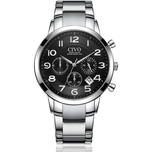 Ytseazn-Montre Homme Analogique Montre Bracelets Etanche Luxe Montres Homme Acier Inoxydable Mode Entreprise Date Montre Cuir Homme Quartz Minimaliste Décontractée Cadeaux
