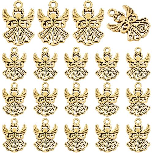 Ytseazn-80pcs Pendentifs À Breloque Ange Style Tibétain Pendentifs Ange Féerique En Vrac Perles D'ange De Pâques Breloques Pendantes Pour Bracelet,Collier,Bijoux,Porte-Clés
