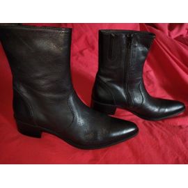 Boots Femme Noires Georgia Rose T40 Cuir Neuf