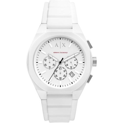 Ytseazn-Armani Exchange Montre Pour Hommes,Mouvement Chronographe À Quartz Et Boîtier De 44mm Avec Bracelet En Silicone
