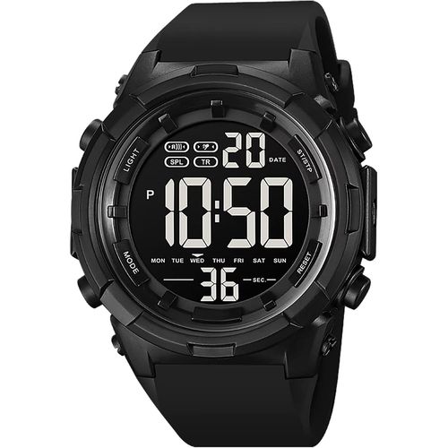 Ytseazn-Montre Militaire Pour Homme-Montre Numérique Militaire-Montre Numérique-Montre Numérique-Étanche-Chronomètre-Chronographe-Pour Homme Et Garçon,Noir ,Lanière