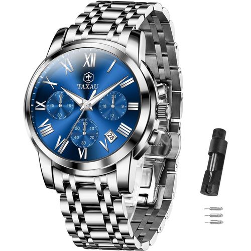 Ytseazn-Montre Chronographe Analogique À Quartz Pour Homme-Avec Date-Étanche-Lumineuse-Classique-Cadeau D'affaires Pour Homme