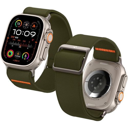 Ytseazn-Lite Fit Ultra Bracelet Compatible Avec Apple Watch Ultra 2/1 49mm,Series 10 46mm,Series 9/8/7/6/5/4/Se 45mm,44mm-Kaki