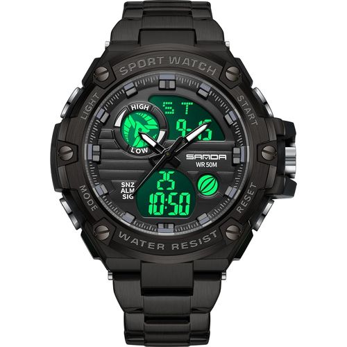 Ytseazn-Montre De Sport Pour Homme-Montre Numérique Analogique-Avec Alarme-Minuterie-Résistante Aux Chocs-Led-Étanche-Pour L'extérieur-Colorée