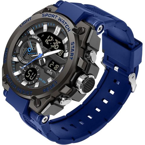 Ytseazn-Montre Militaire Numérique Pour Homme-Grande Montre Tactique D'extérieur-Étanche Jusqu'à 5 Atm-Chronomètre-Montre De Sport-Chronographe-Noir Et Vert