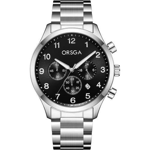 Ytseazn-Montre Homme Etanche Chronographe Analogique Quartz Montres Homme Avec Calendrier Date Montres Bracelet Acier Inoxydable Grand Cadran Classique Mode