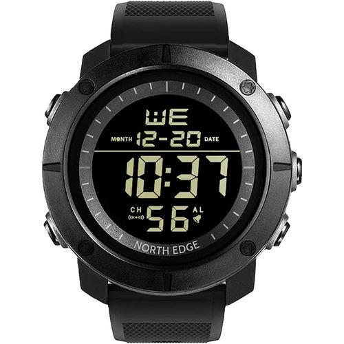 Ytseazn-Tank Montre De Sport Numérique Pour Homme Avec Grand Cadran Étanche Avec Chronomètre,Alarme Et Rétroéclairage El,Noir,Extérieur