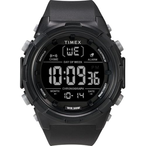 Ytseazn-Sport Montre Pour Hommes,50 Mm,Bracelet En Résine Noir,Cadran Numérique,Boîtier Noir Tw5m62000