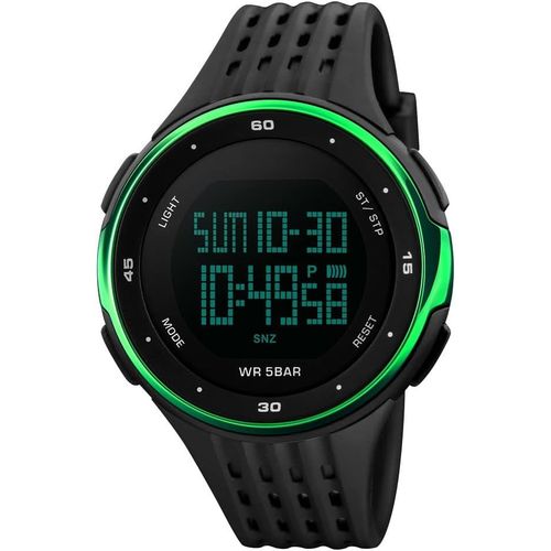 Ytseazn-Digitale Sport Montres Bracelet De Mixte 50m Étanche Multifonctionnel Led Temps Double Outdoor Militaires Digital Sport Plastique Montre Et Caoutchouc Ruban