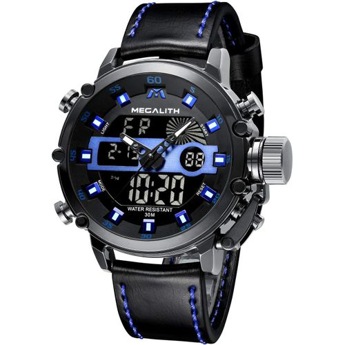Ytseazn-Megalith Montre Homme Digitale Militaire Sport Montre Numerique Homme Etanche 3atm Grand Cadran Montres Bracelet Avec Chronomètre Alarme Calendrier Led,Cadeaux Homme
