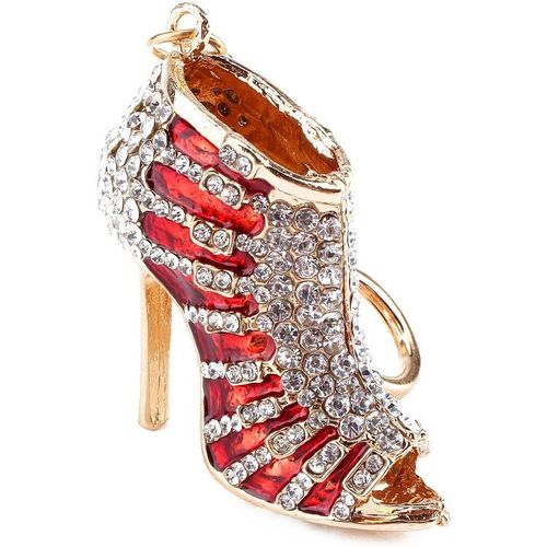 ytseazn-Porte-Clés Strass Cristal Chaussures À Talons Hauts Lady Stiletto Émail Or Pendentif Clé Sac À Main Chaîne