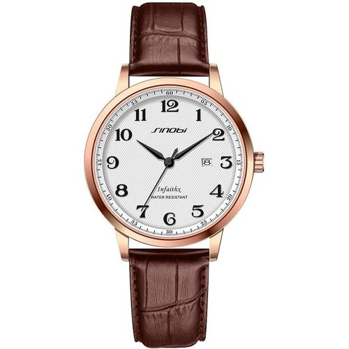 Ytseazn-Sinobi Classique Affaires Montres Pour Hommes Chiffres Arabes Easy Reader Montres De Poignet Pour Hommes Avec Calendrier Date Résistant À L'eau