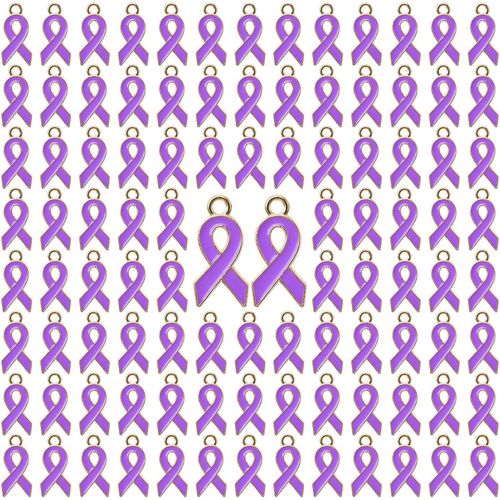 Ytseazn-Pendentifs En Forme De Ruban,Violence Domestique,Lupus,Alzheimer,Lutte Contre Le Cancer Du Pancréas En Alliage Pour La Fabrication De Bijoux