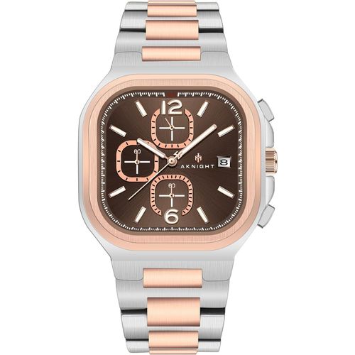 Ytseazn-Montres Carrées Pour Hommes Bracelet En Cuir,Chronographe,Montre D'affaires Élégante,Montres-Bracelets Décontractées Lumineuses Étanches Pour Hommes
