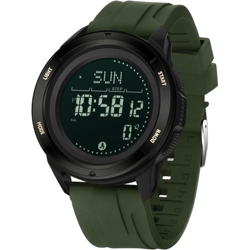 Ytseazn-Montre Sport Pour Homme Bracelet En Silicon Montre De Randonnée,Avec Métronome,Boussole Chronomètre,Podomètre Montre Numérique Digitale Étanche 5atm Cadran Bonne Lisibilité Dans La Nuit