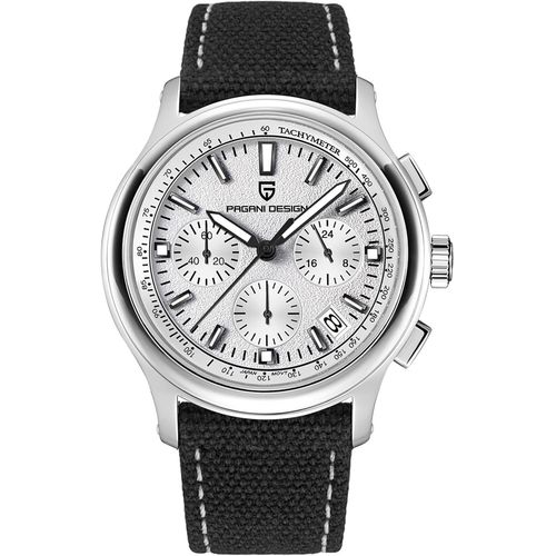 Ytseazn-Pagani Design Montre Homme Chronographe Montre Pilote Quartz Vk67 Mouvement Nylon Bracelet Cuir Ar,Af Saphir Cristal Acier Inoxydable 100m Étanche Super Lumineux Mode Montre Sport