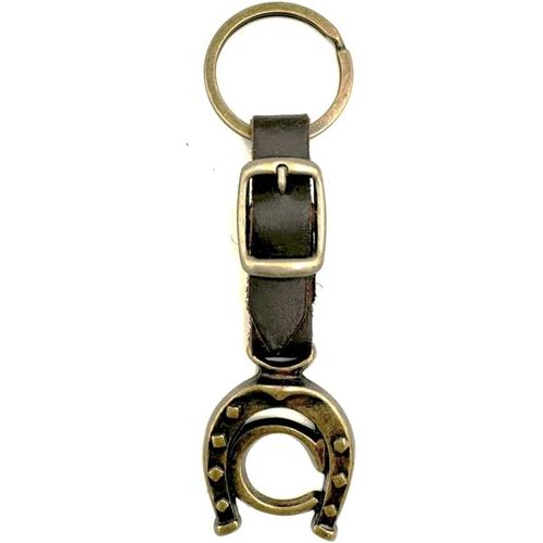 ytseazn-Porte-Clés En Cuir Cuivre Fer À Cheval Cheval Lettre A-Z Fabriqué En Europe