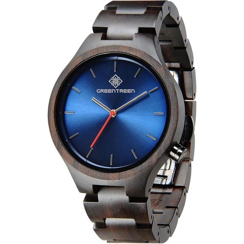 Ytseazn-Homme Montres En Bois De Santal,Montre Bracelet En Bois Pour Hommes,Analogique Quartz Avec Date Calendrier