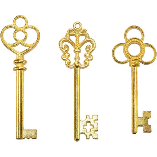 Ytseazn-30 Vintage Clé Ancien Clé Breloques Clé Deco Mariage Vintage Clé Pour Bijoux(Or Antique)
