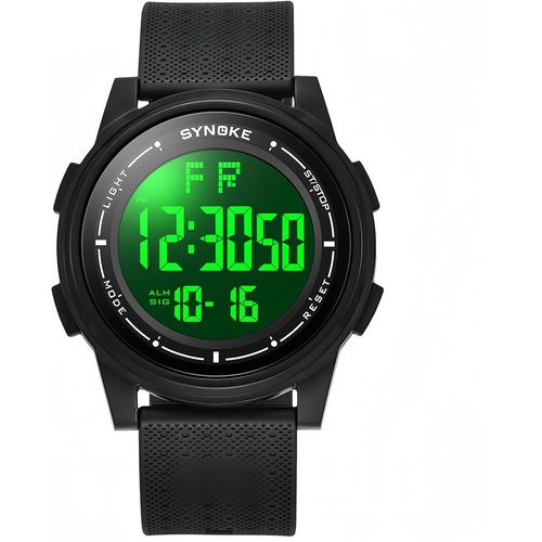 Ytseazn-Montre Homme Montre Digitale Étanche 5 Atm Ultra-Mince,Montre De Sport Avec Alarme/Chronomètre,Montre Électronique Lumineux Avec Bracelet En Caoutchouc Pour Hommes Femmes