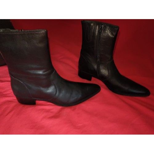 Boots Femme Noires Neuves Georgia Rose T 41 Cuir Avec Boite