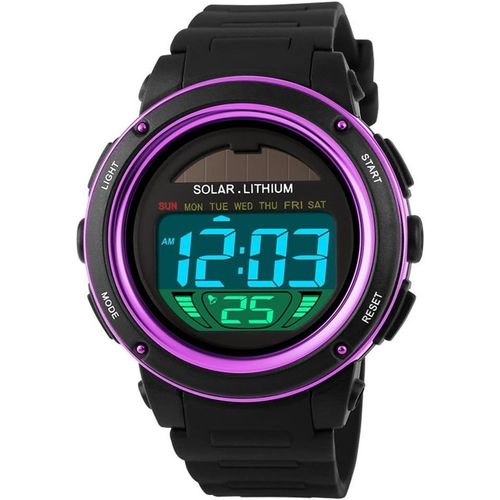 Ytseazn-Led Digital Montres Bracelet Sport Tactique Militaire Électronique Solaire 5atm Etanche Plastique Bordure Et Caoutchouc Bande Mode Robe Outdoor Montre Calendrier Alarme Date Chronomètre