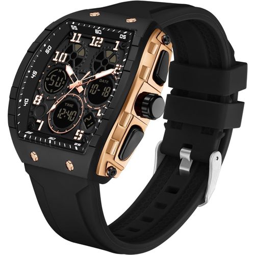 Ytseazn-Montre Militaire Tactique De Sport Pour Homme Chronomètre À Grand Cadran Étanche 50 Mètre 5 Atm,Alarme Rétroéclairage Montre-Bracelet Pour L'extérieur Analogique Numérique
