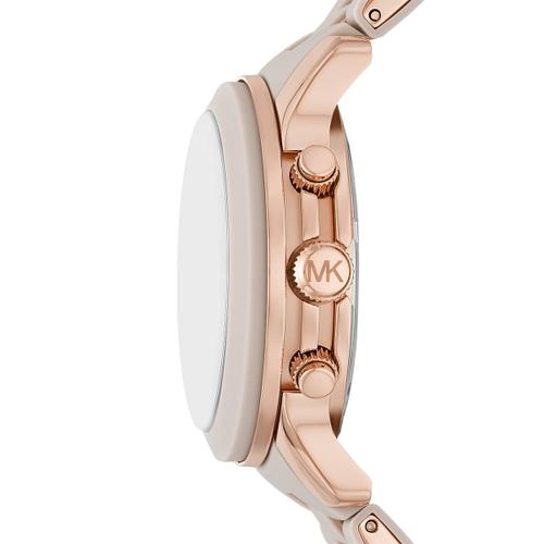 Montre Femme Michael Kors Runway En Silicone Beige Etanche