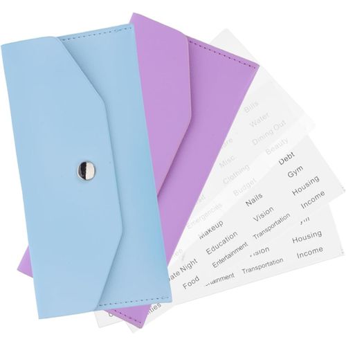 ytseazn-2 Ensembles Portefeuille D'Argent Petits Portefeuilles Enveloppes Pour Femmes Enveloppe De Reçu Poche D'Argent Titulaire Du Reçu Porte-Monnaie En Cuir Détenteur De L'Argent Papier