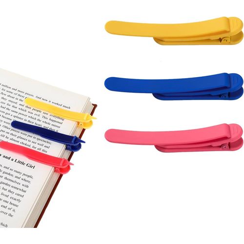 Ytseazn-Lot De 3 Marque-Pages Automatiques En Silicone Pour La Lecture,Femmes,Hommes,Enfants,Accessoires De Livre,Signets Automatiques,Pour Les Amateurs De Livres,Les Lecteurs